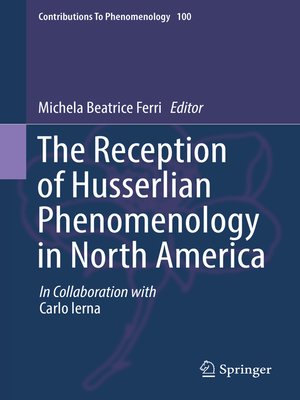cover image of The Reception of Husserlian Phenomenology in North America